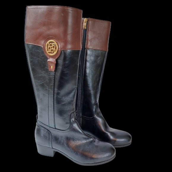 LIZ CLAIBORNE Tilia Tall Wide Calf Riding Boots 7.5 Wide - Picture 1 of 11